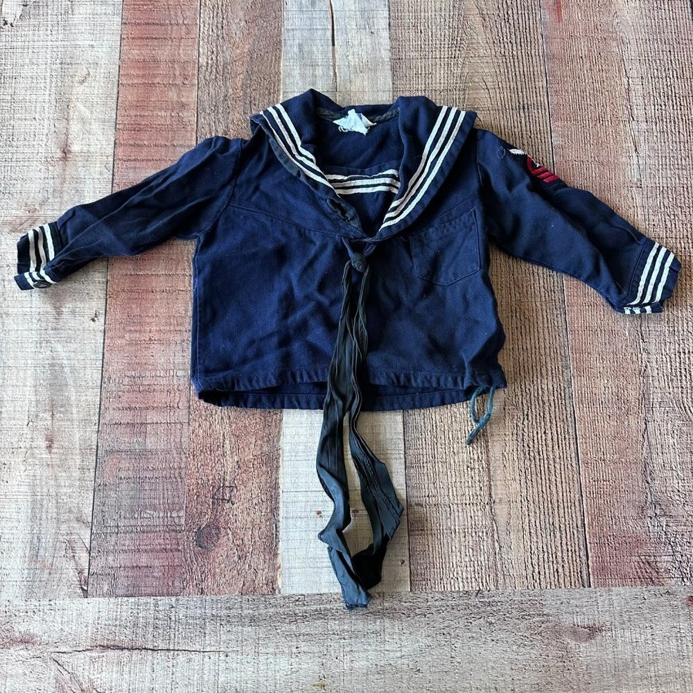 Goodlad Sailored vintage 80's sailor top emboidered patches 2T